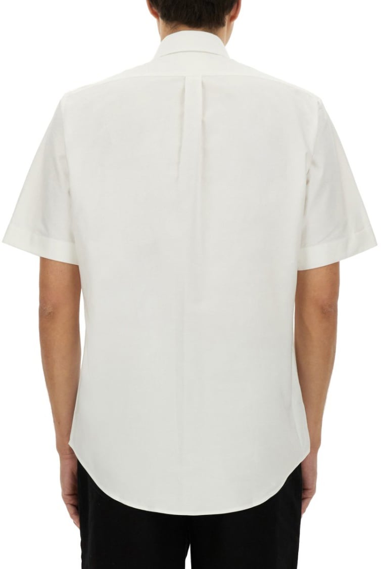 Givenchy Short-Sleeved Button-Down Cotton Shirt Wit