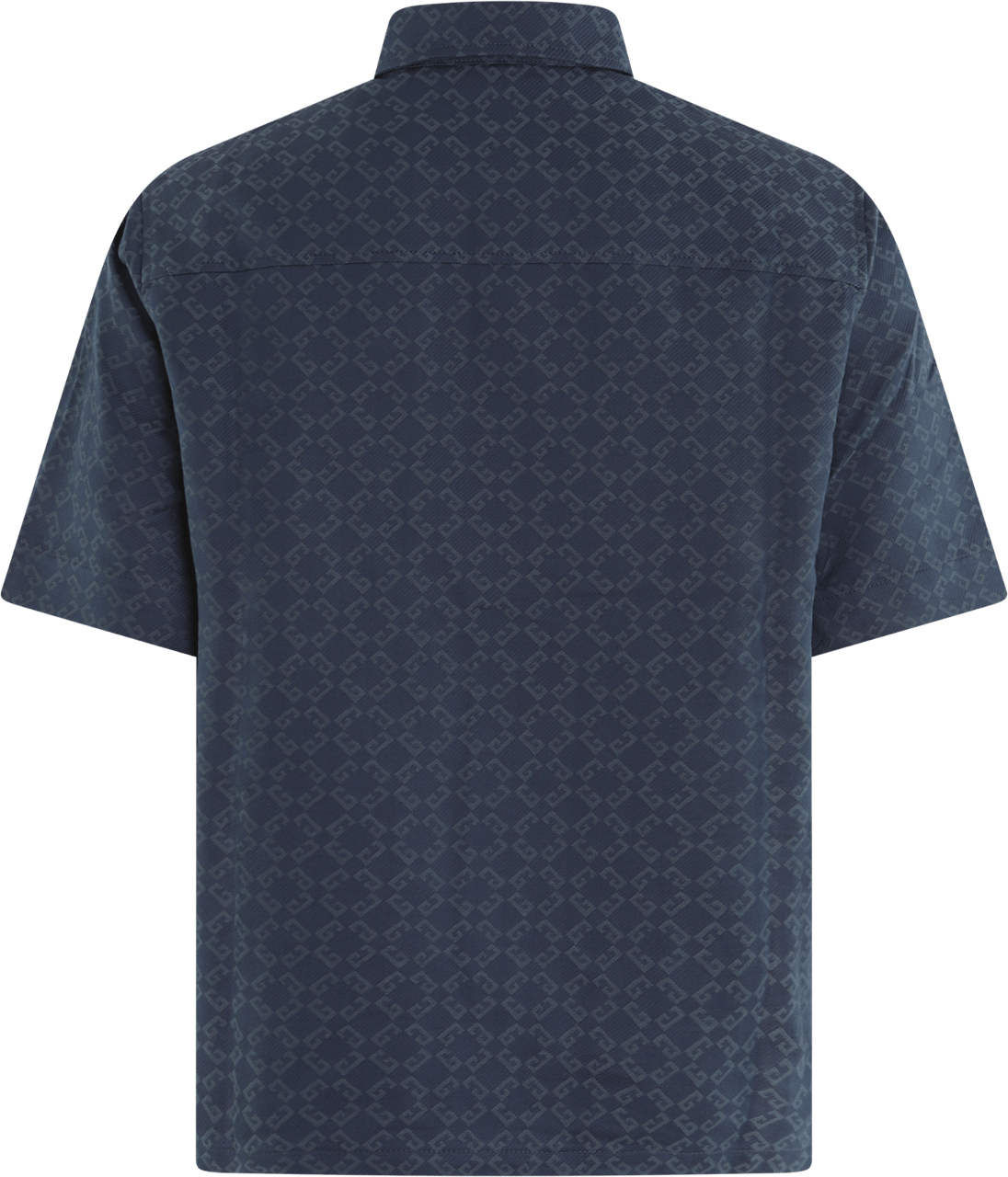 Givenchy Heren Shiny Monogram Shirt Blauw Blauw
