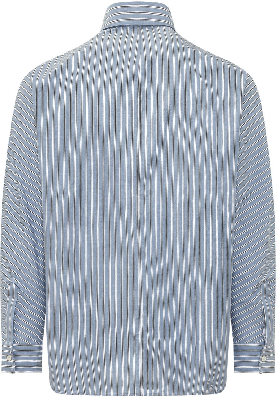 Givenchy Seam Overshirt a Righe Lichtblauw