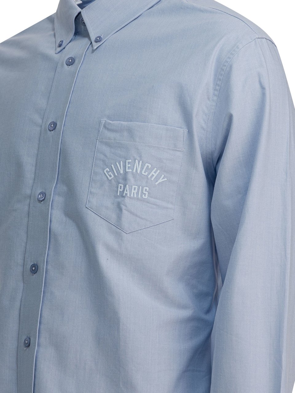 Givenchy Cotton shirt with logo Blauw