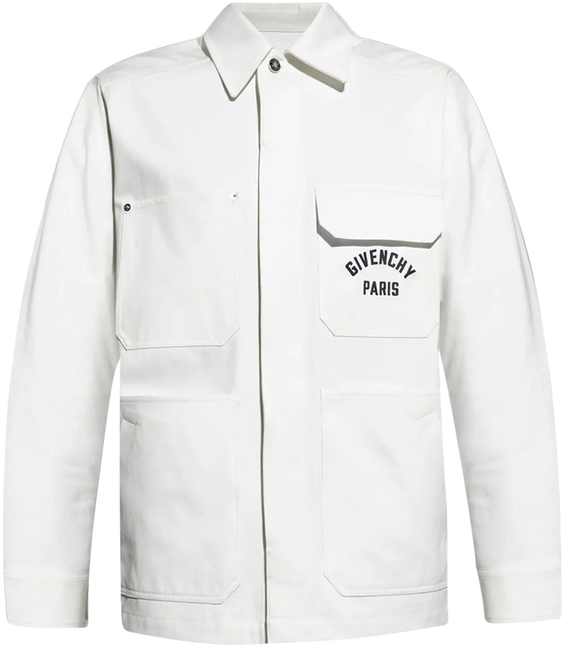 Givenchy Logo Long Sleeve Overshirt Wit