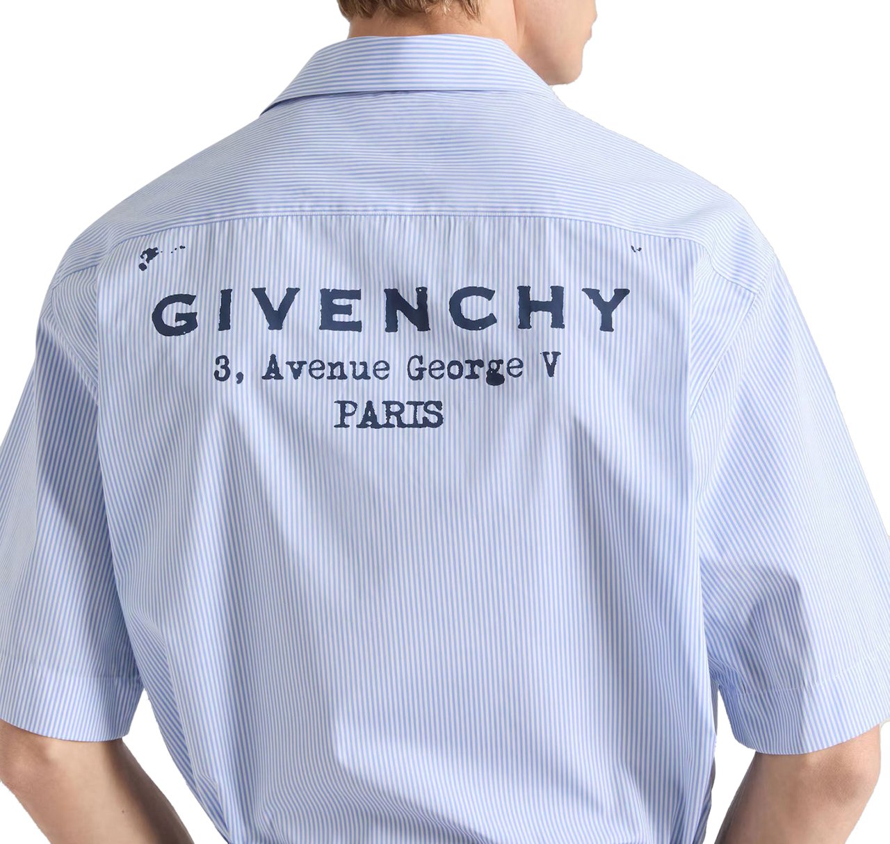 Givenchy Striped Cotton Shirt Blauw