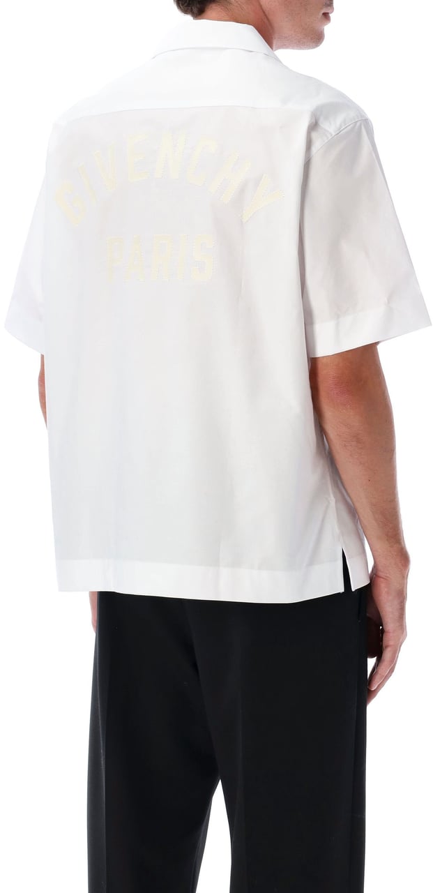 Givenchy Bowling Shirt Logo Bianco Wit