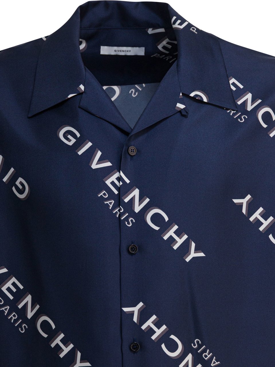 Givenchy Silk bowling shirt Blauw