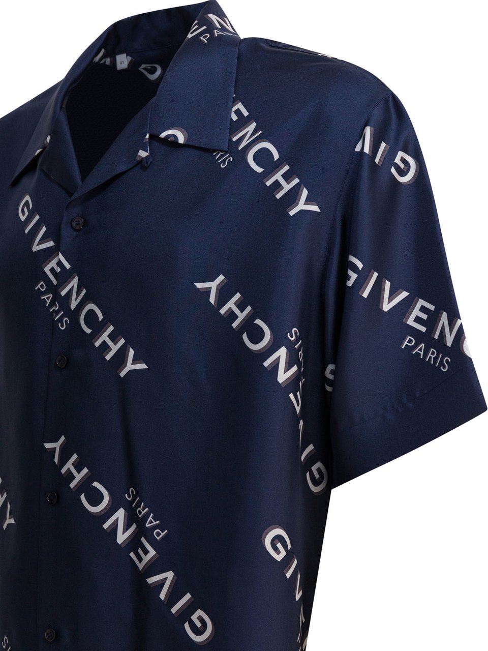 Givenchy Silk bowling shirt Blauw