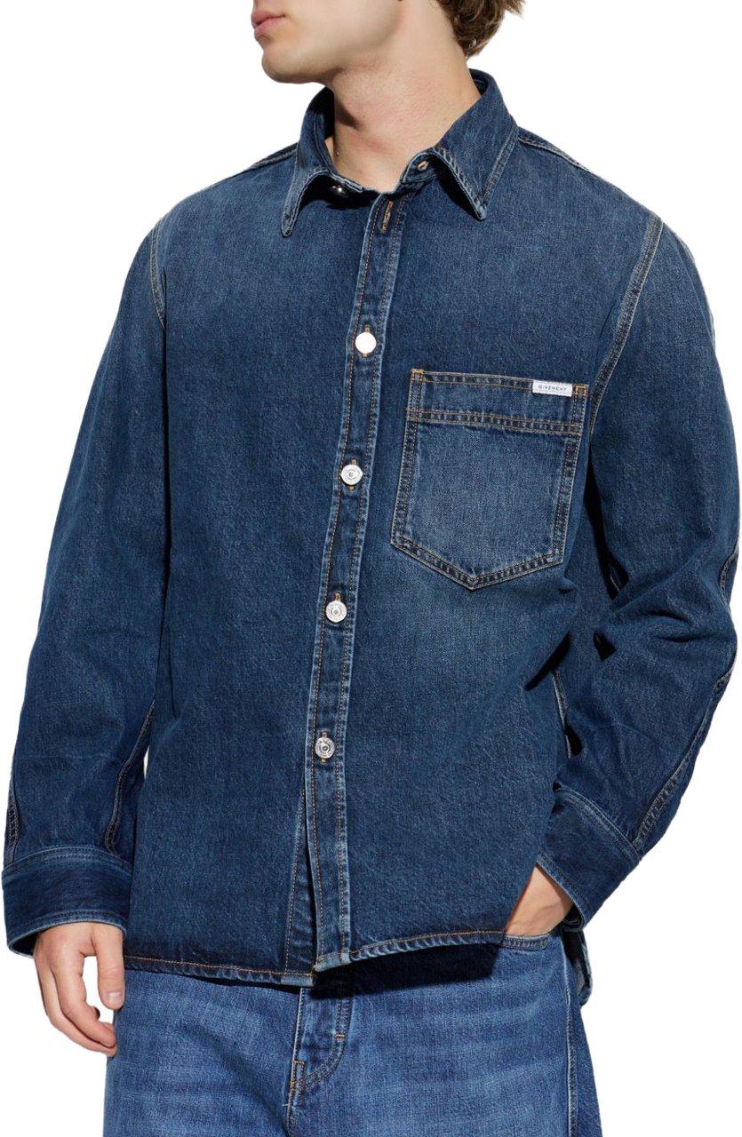 Givenchy Shirts Navy Blauw