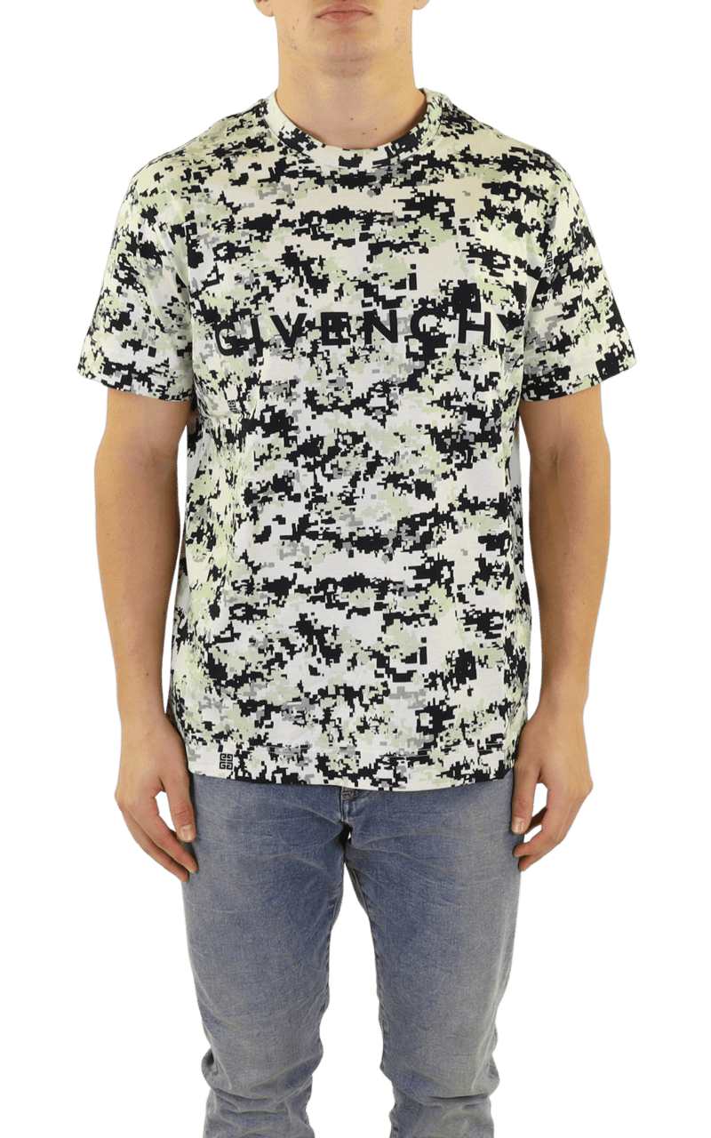 Givenchy Heren Digital Camo T-Shirt Beige Beige