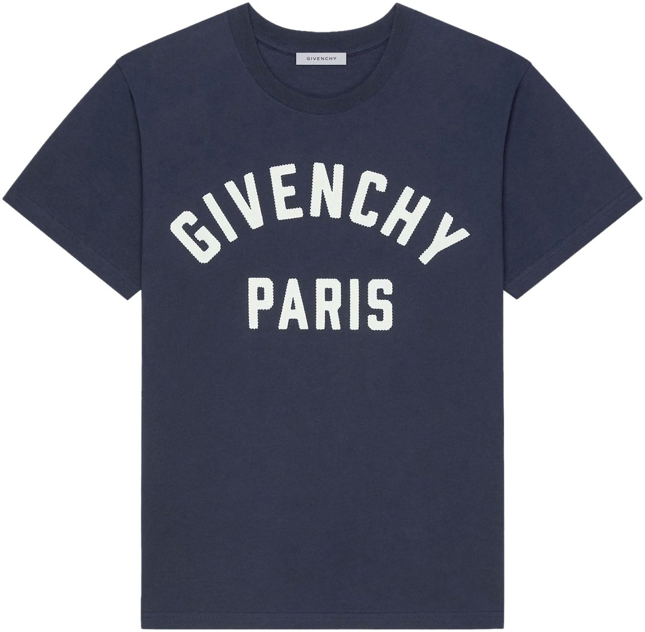 Givenchy PARIS T-SHIRT IN COTTON NAVY Blauw