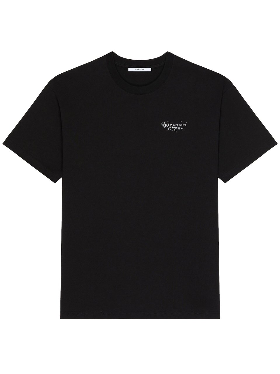 Givenchy Regular Fit Distressed Graphic Cotton T-Shirt Zwart