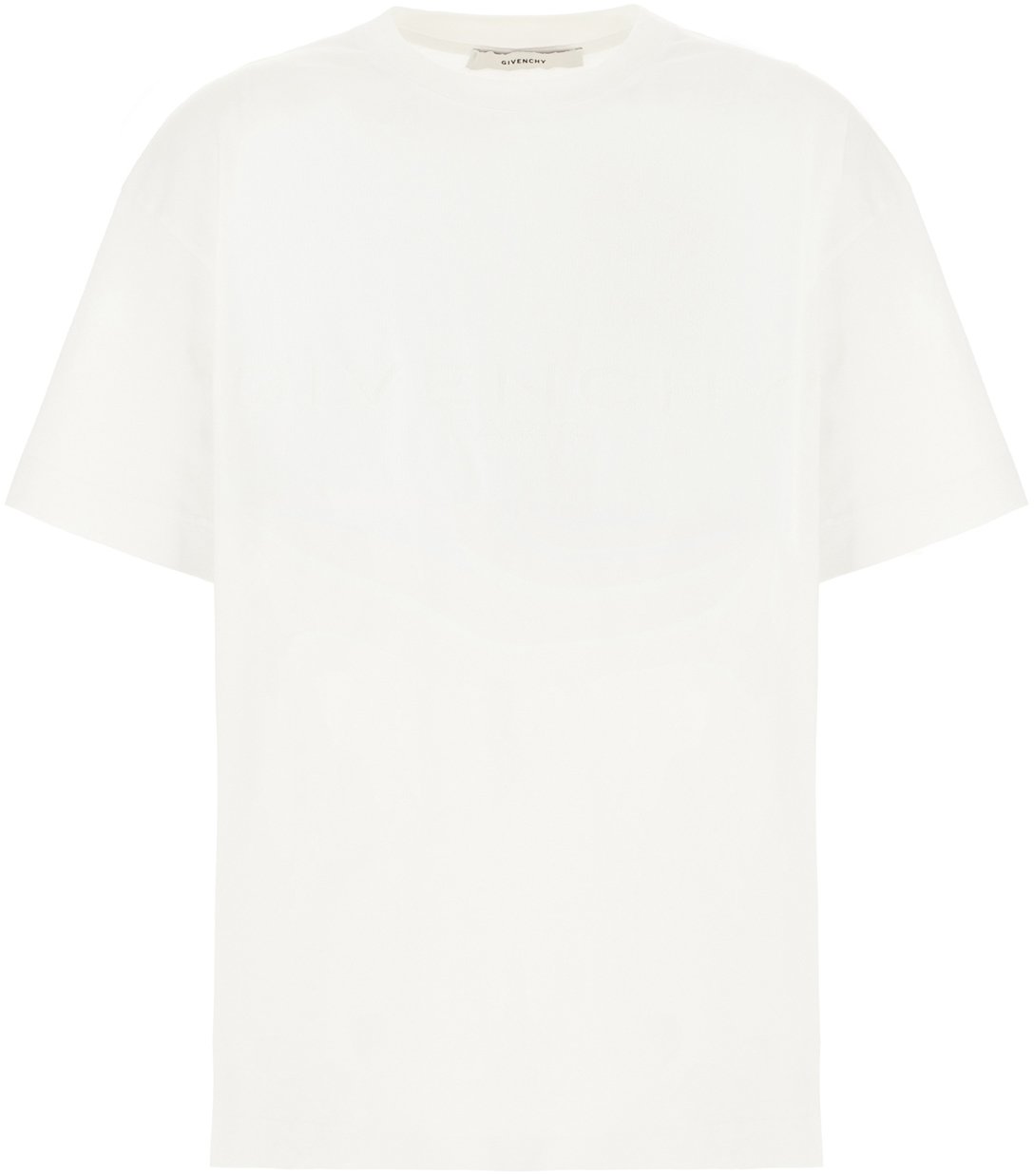 Givenchy White cotton and silk t-shirt Wit
