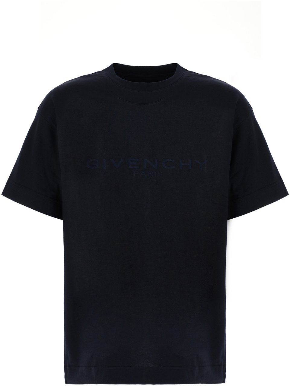 Givenchy Black cotton and silk t-shirt Zwart