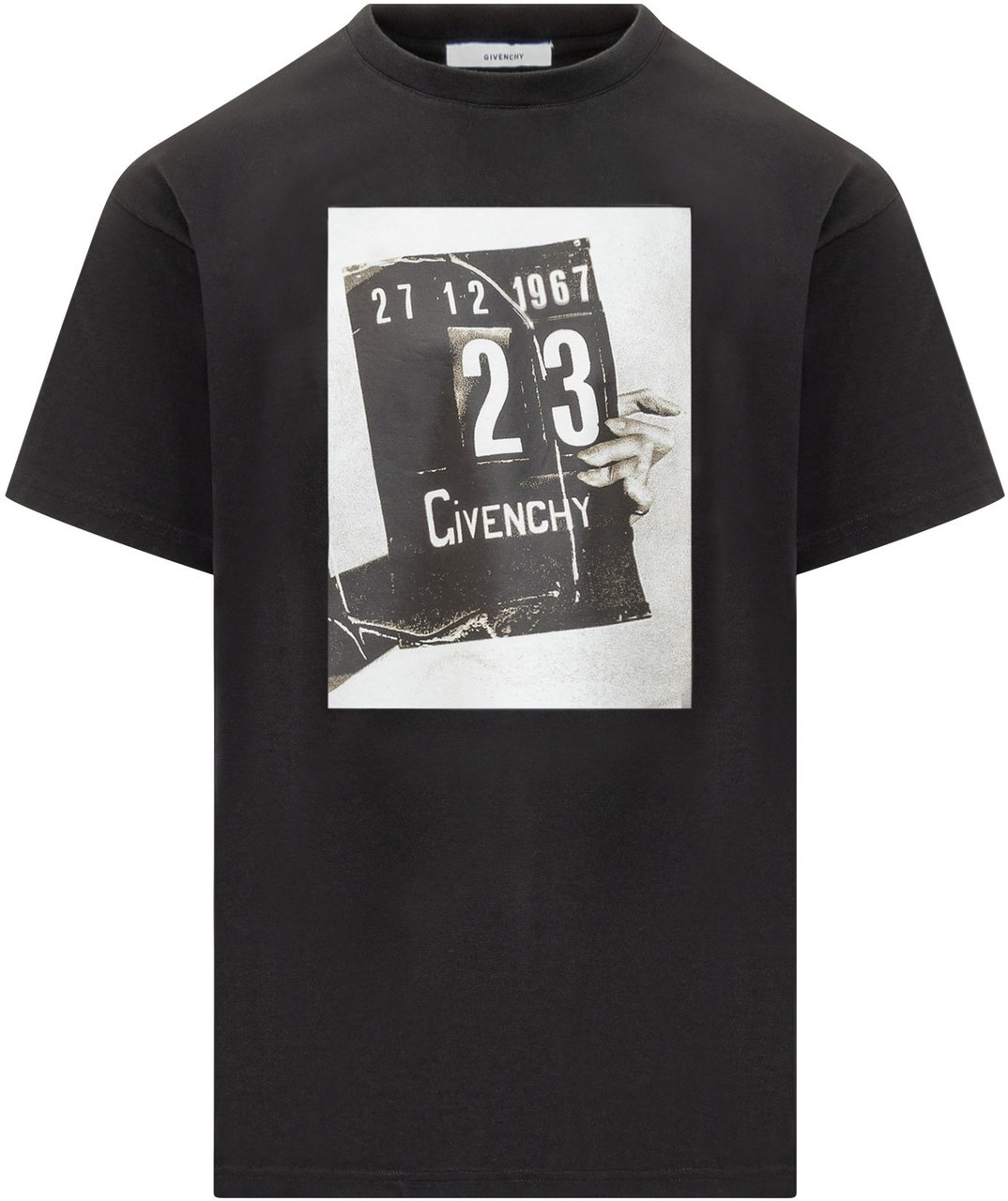 Givenchy T-shirt Grafica Vintage Zwart