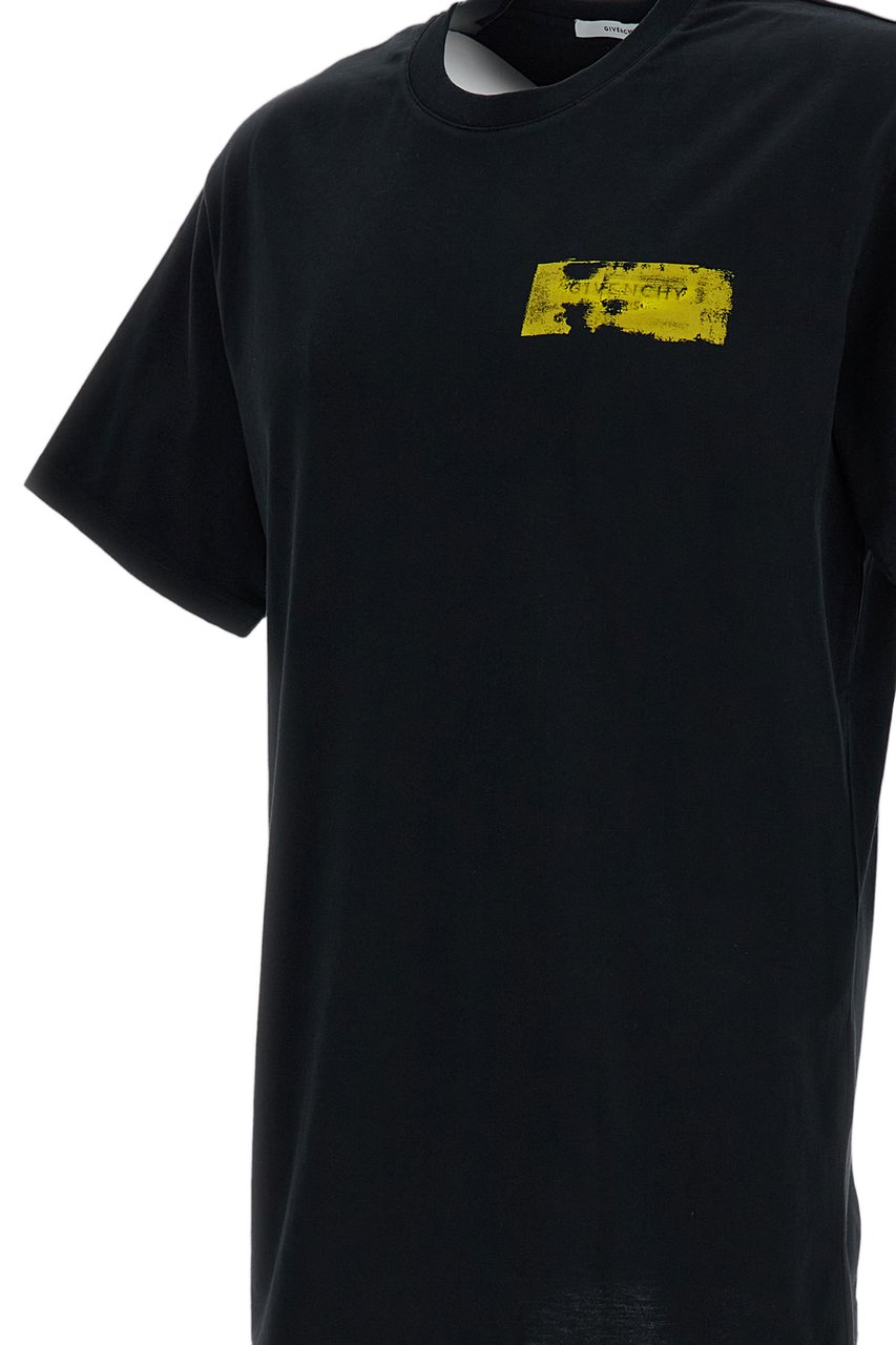 Givenchy Black Givenchy Logo Crewneck T-Shirt Zwart