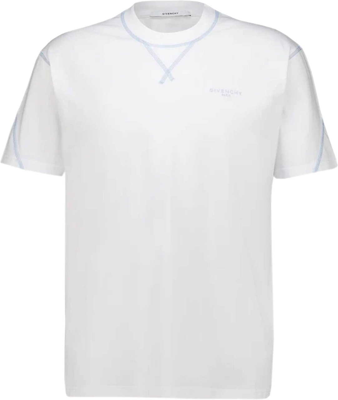 Givenchy COUTURE SEAM CONTRASTED STITCH T-SHIRT Wit