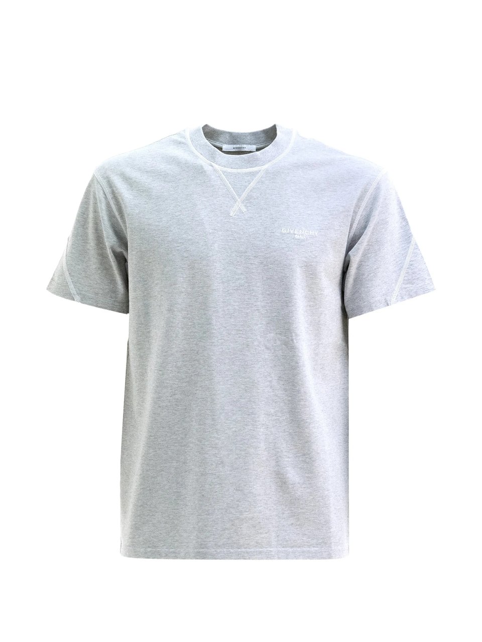 Givenchy Cotton Couture Seam Contrasted Stitch T-Shirt Wit