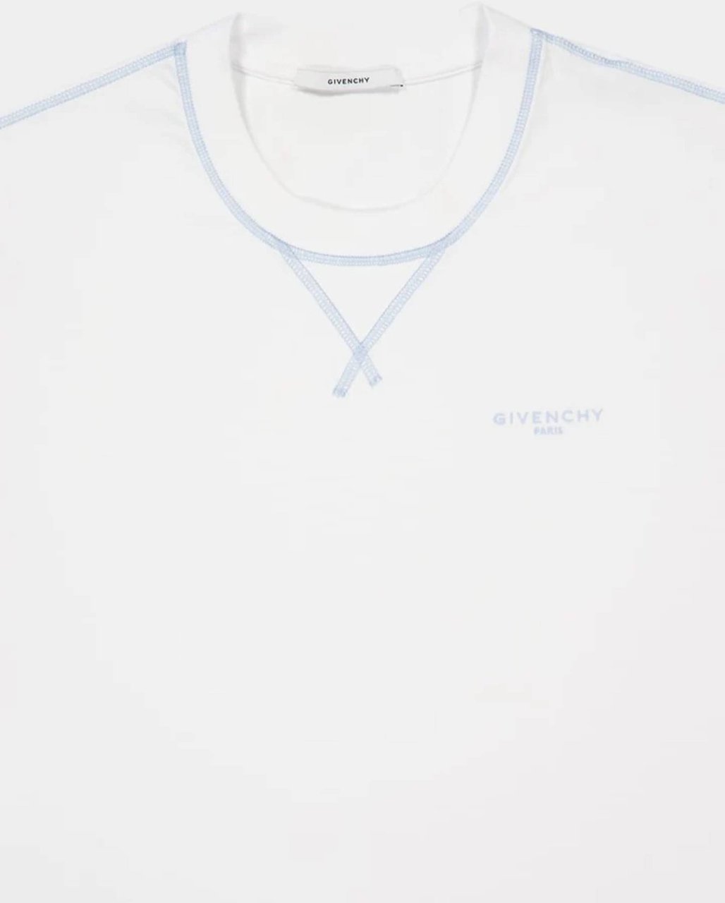 Givenchy COUTURE SEAM CONTRASTED STITCH T-SHIRT Wit