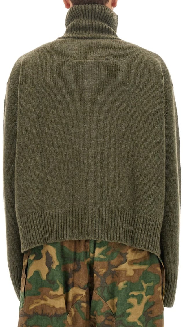 Givenchy High Turtleneck Oversize Shirt Groen
