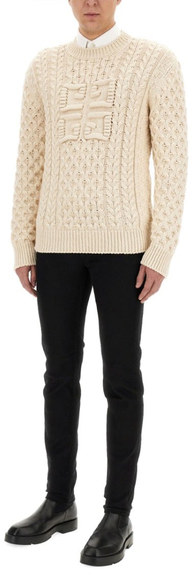 Givenchy Textured Knit Jersey Neutraal