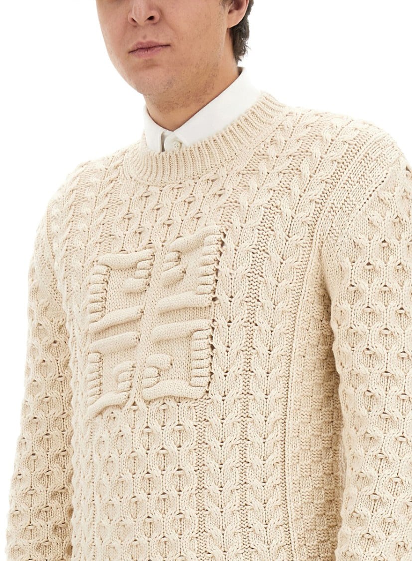 Givenchy Textured Knit Jersey Neutraal