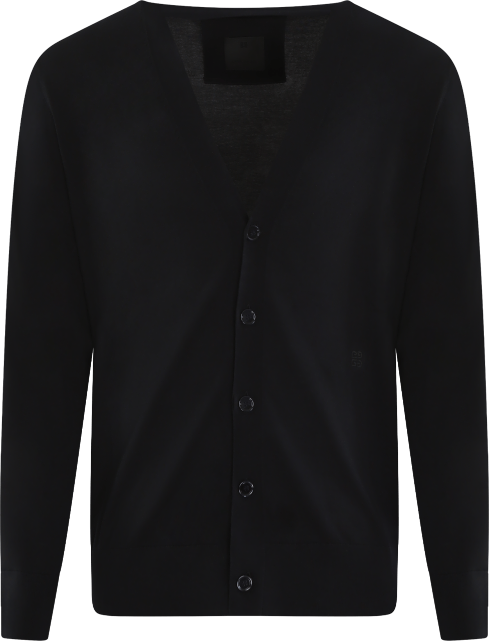 Givenchy Heren Cardigan in cotton and silk Blauw