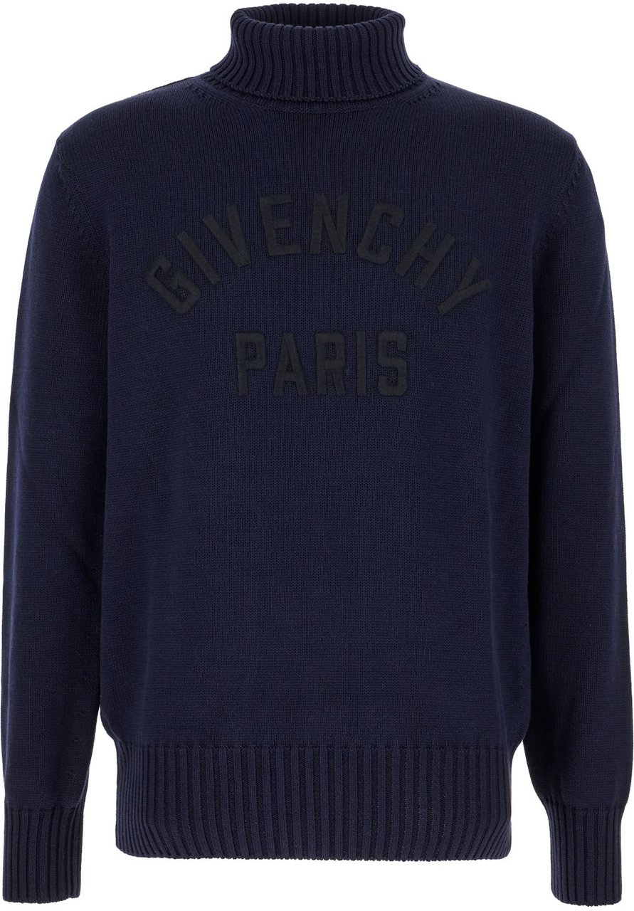 Givenchy Givenchy Navy blue cotton sweater Zwart