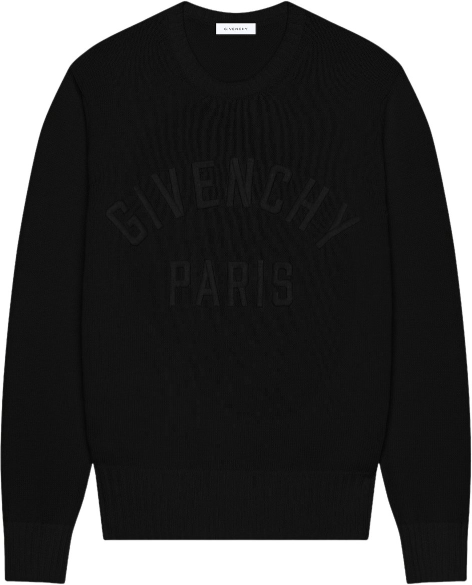 Givenchy GIVENCHY PARIS SWEATER IN COTTON Zwart