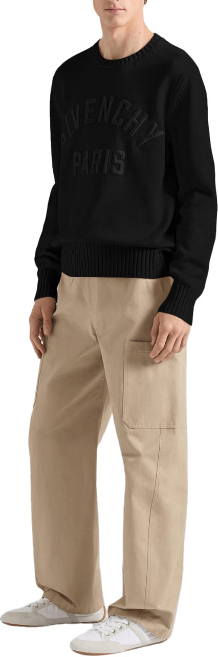 Givenchy GIVENCHY PARIS SWEATER IN COTTON Zwart