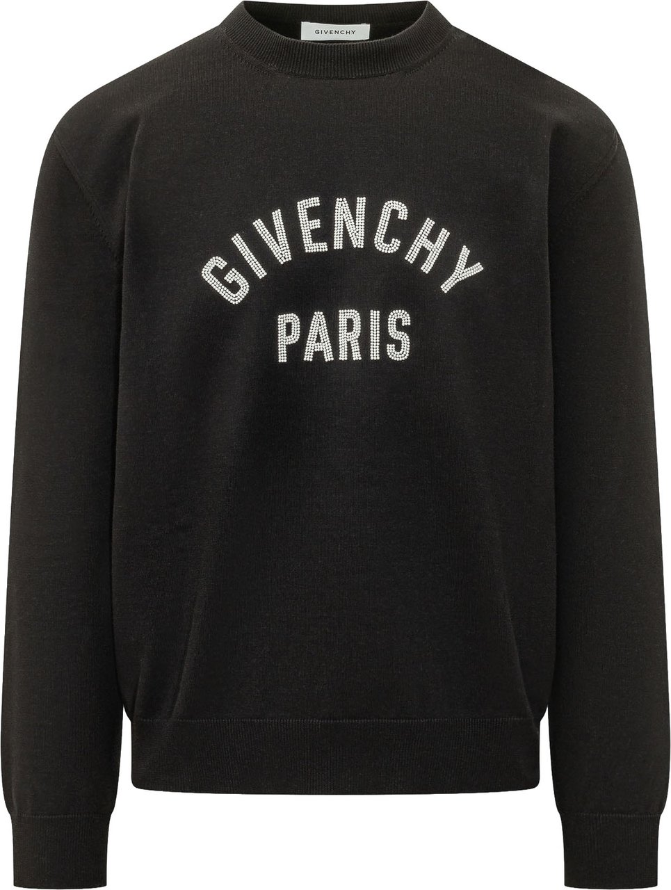 Givenchy Maglia Girocollo con Lettering Frontale Zwart
