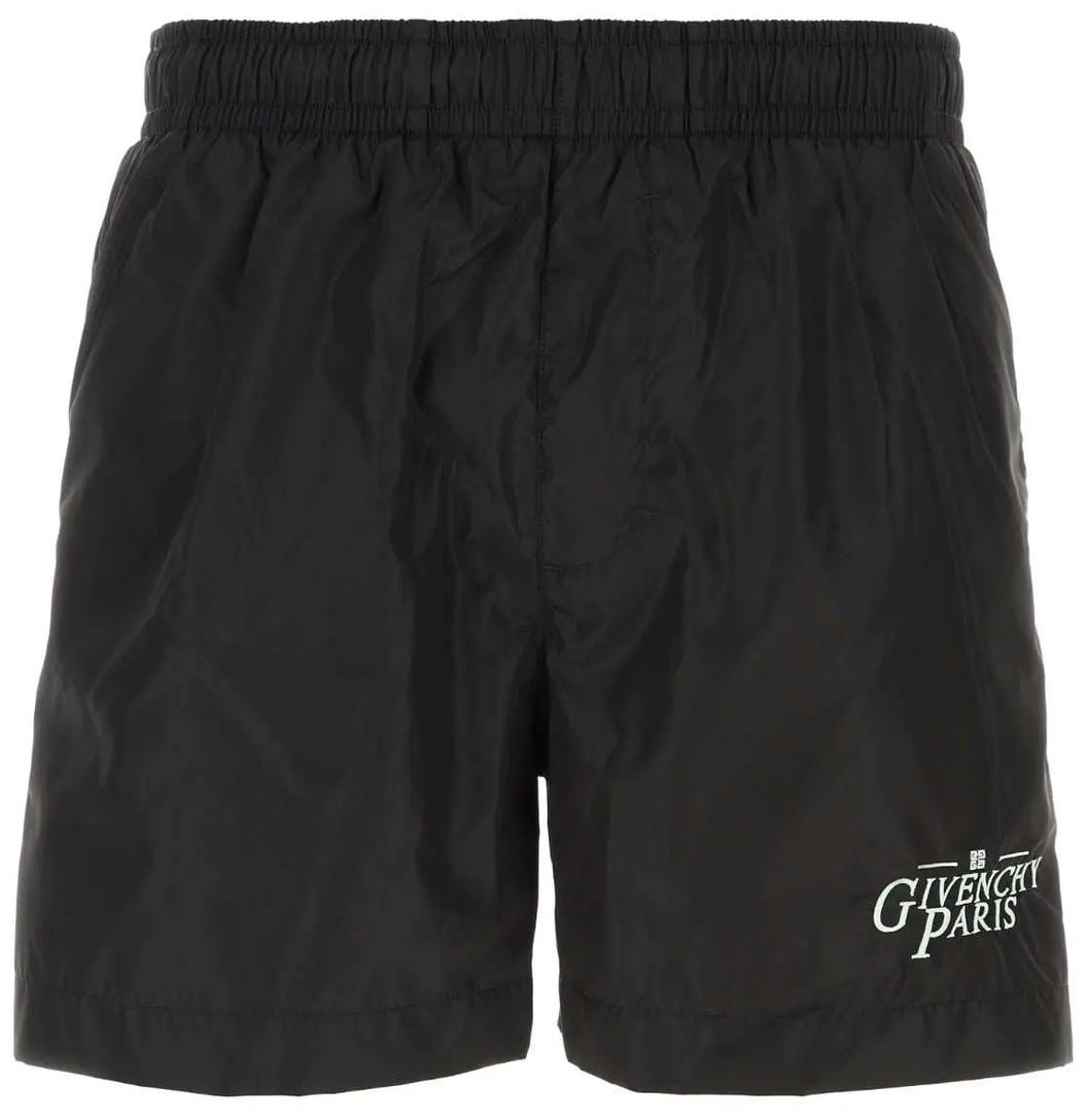 Givenchy Givenchy Logo-Embroidered Swim Shorts Zwart