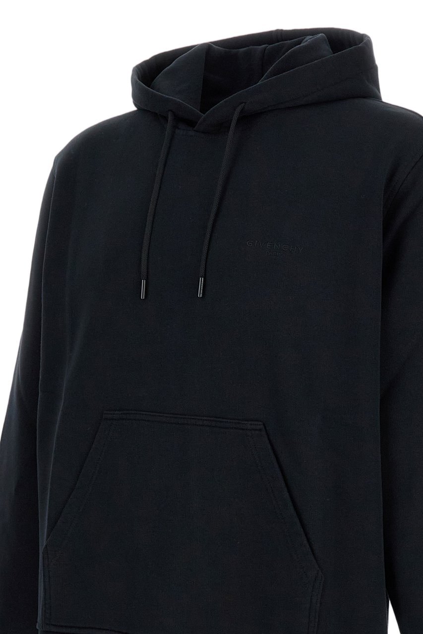 Givenchy Hooded Sweatshirt With Distinctive Graphic Prints Zwart