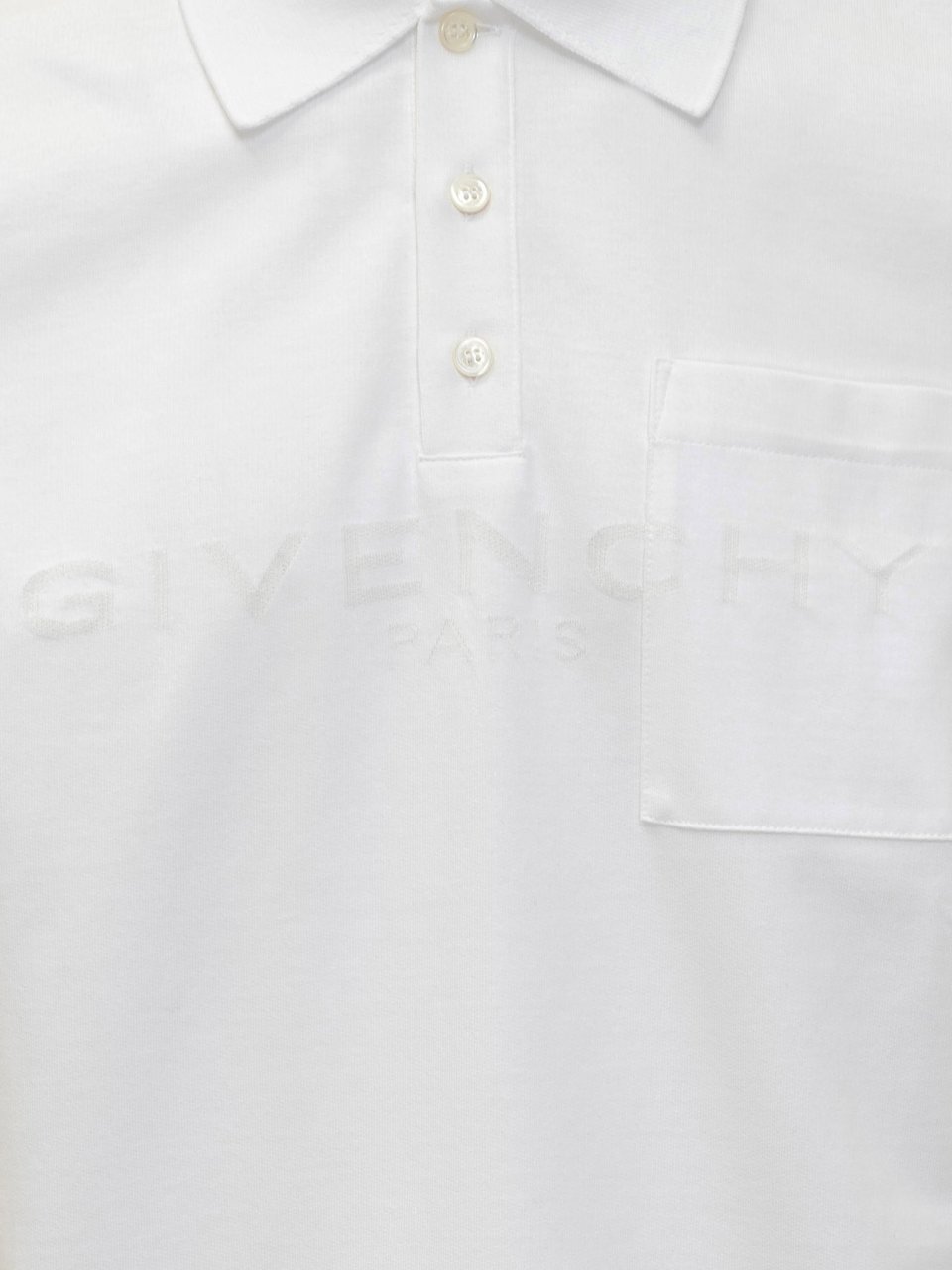 Givenchy Polo Cotone Logo Tonale Wit