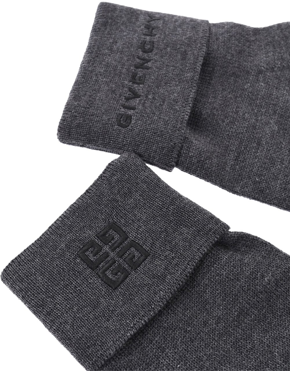 Givenchy 4g Embroidered Logo Gloves Grijs