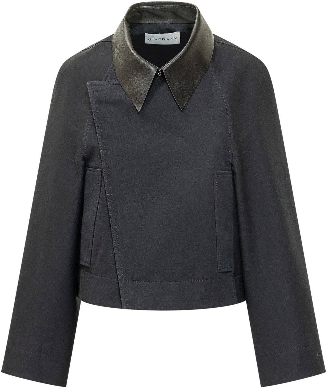 Givenchy Giacca Cocoon con Colletto Ampio Donkergrijs