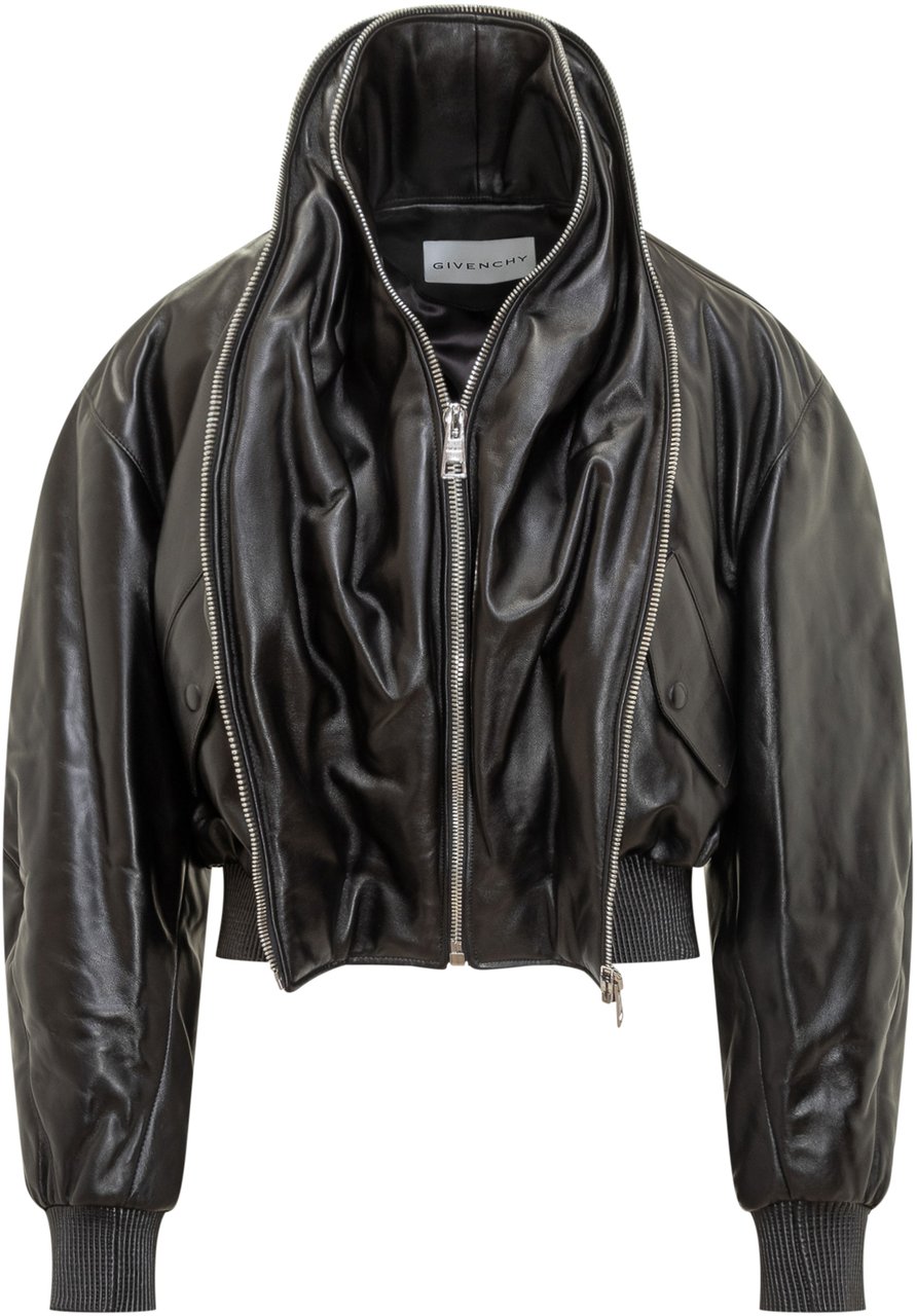 Givenchy Givenchy Giacca Bomber in Pelle Nera Zwart