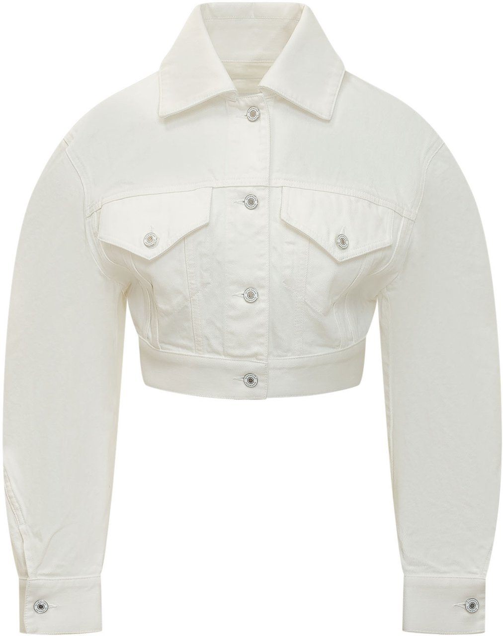Givenchy Giacca Denim Cropped con Tasche e Bottoni Wit