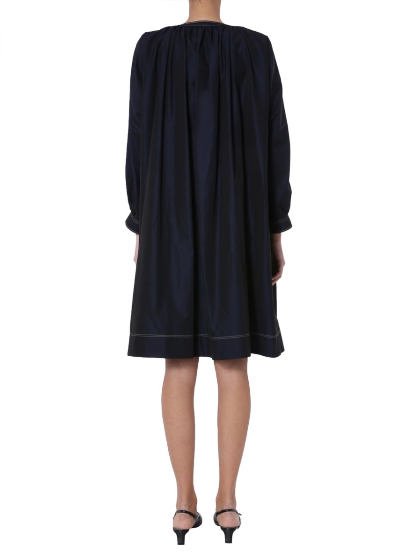 Givenchy A-Line Dress With Bold Button Closure Zwart