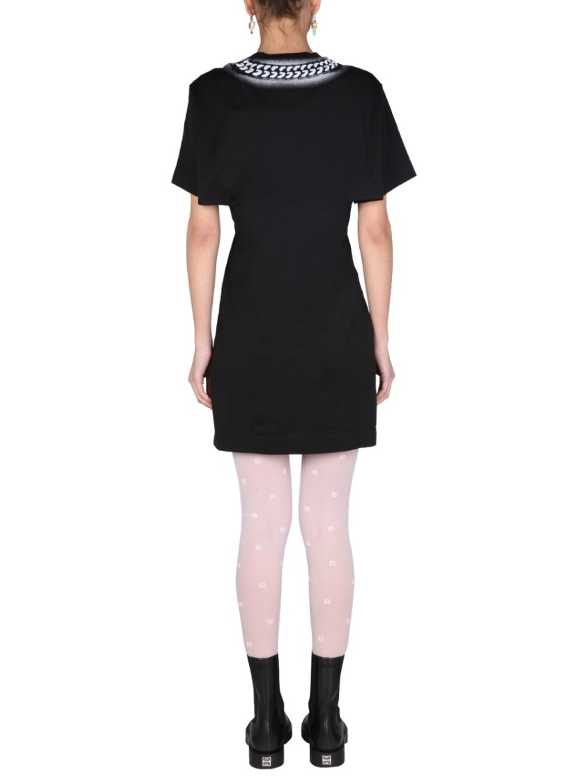 Givenchy Dress With 3D "Chain" Print Zwart
