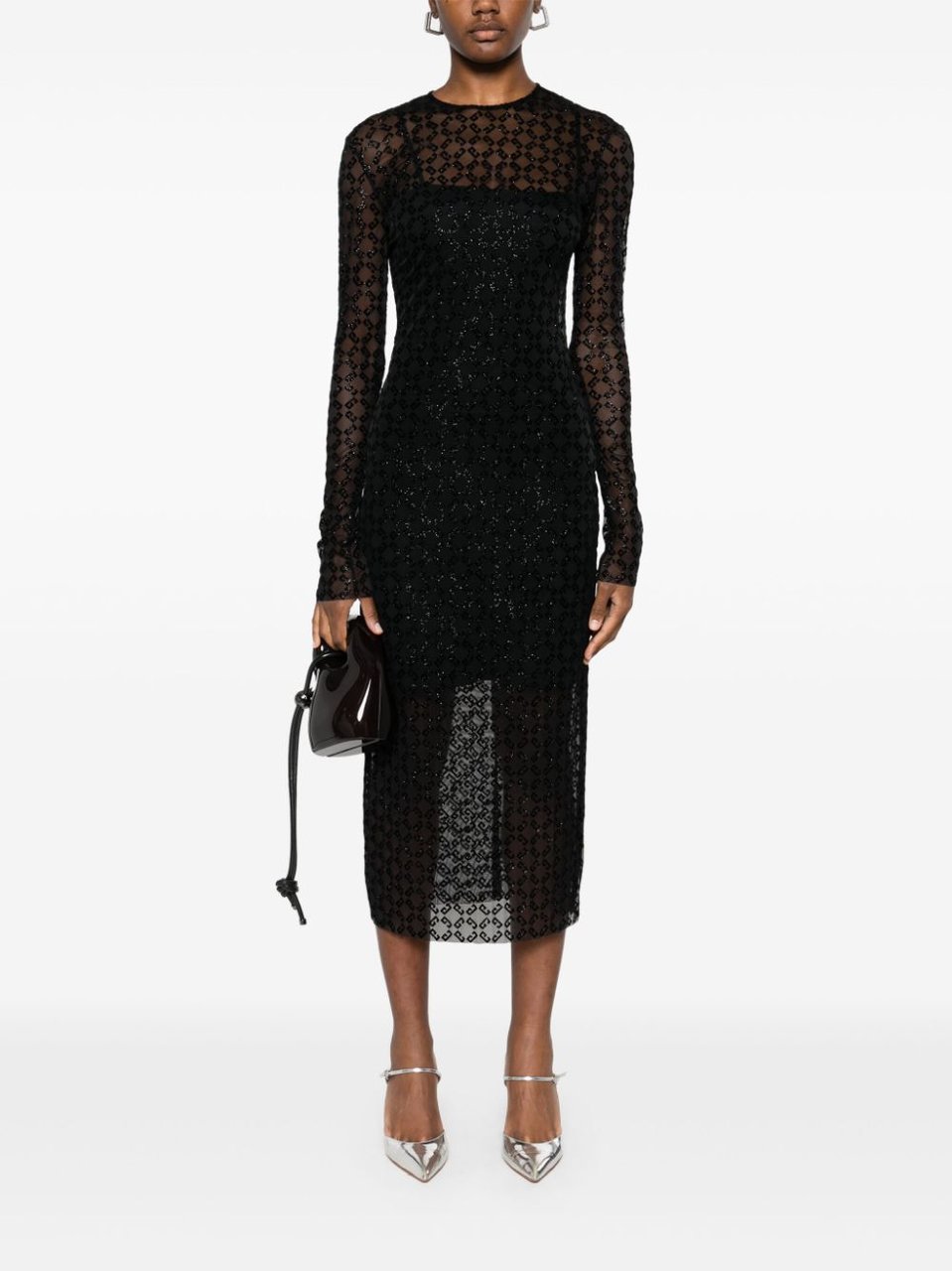 Givenchy Dresses Black/Silver Zwart