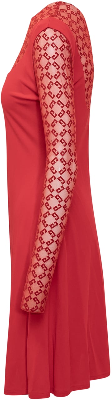 Givenchy Dress con Motivo Monogram 72 Rood