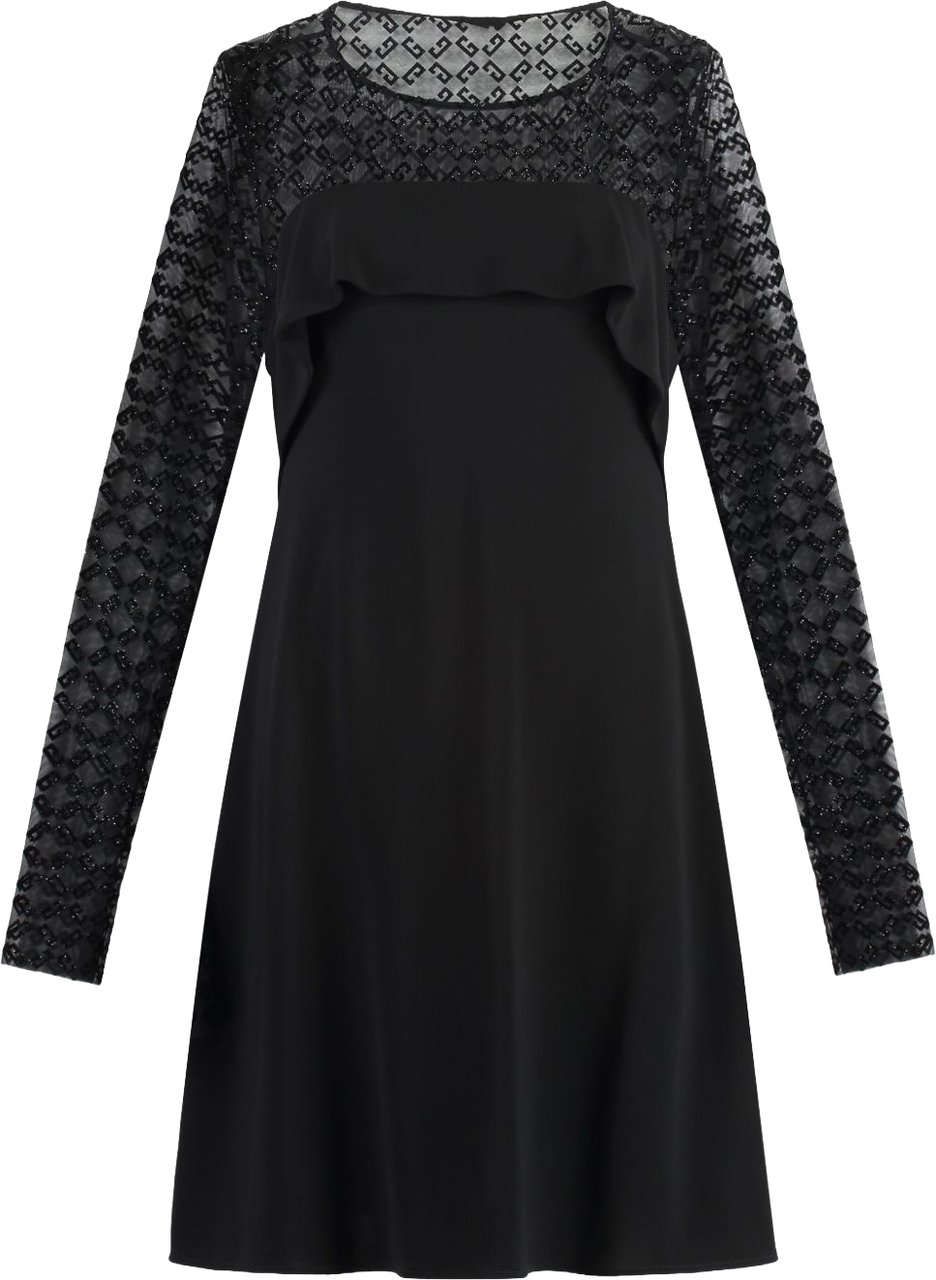 Givenchy Mini Dress with Tulle Inserts Zwart