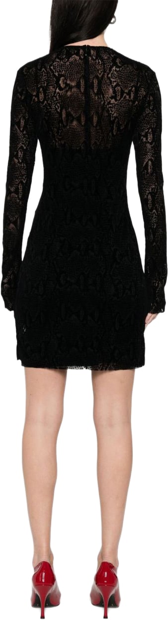 Givenchy Sheer Lace Mini Dress Zwart