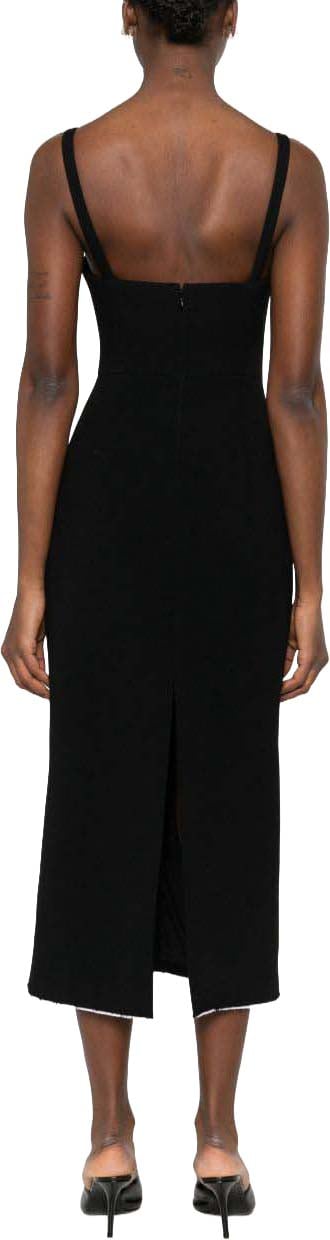 Givenchy Fitted Black Midi Dress Zwart