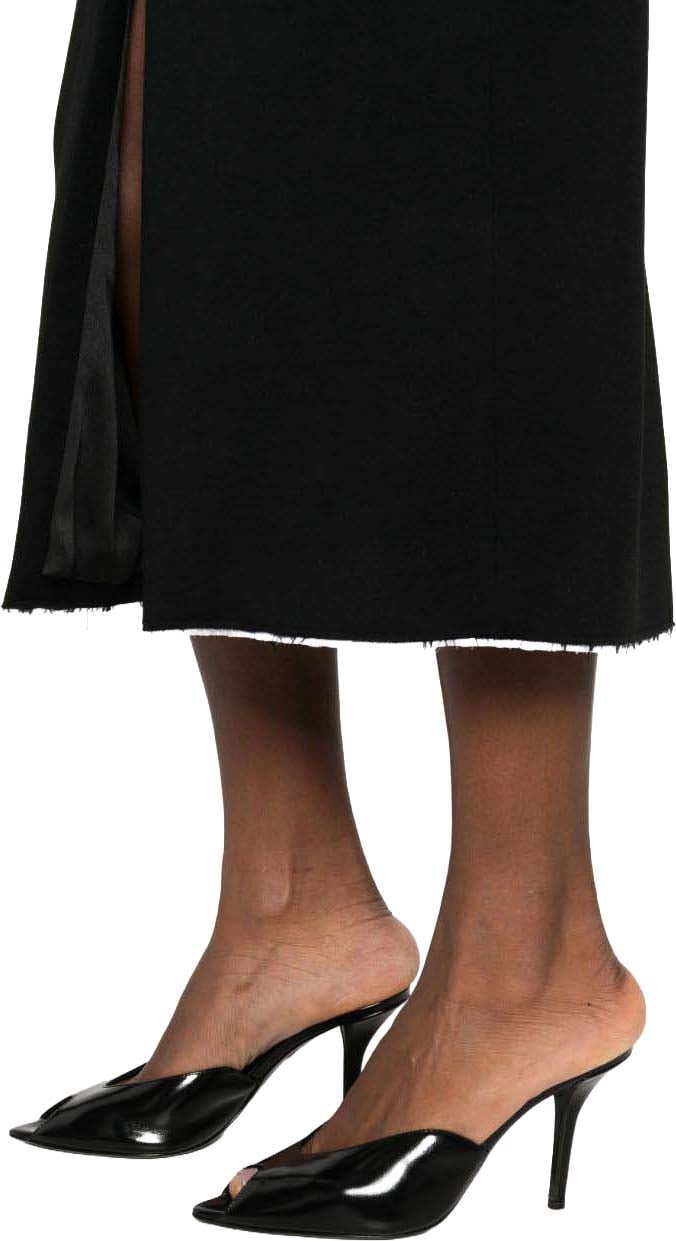 Givenchy Fitted Black Midi Dress Zwart