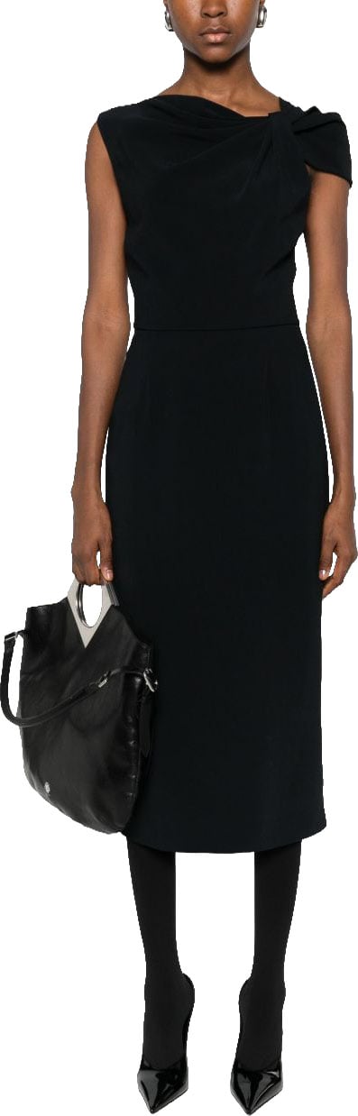 Givenchy Knee-Length Black Silk and Nylon Dress Zwart