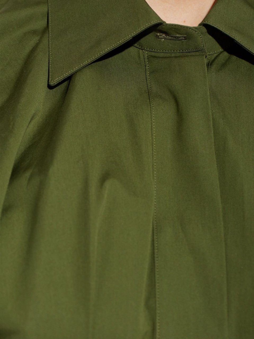Givenchy Tailored Green Silk and Nylon Midi Dress Groen