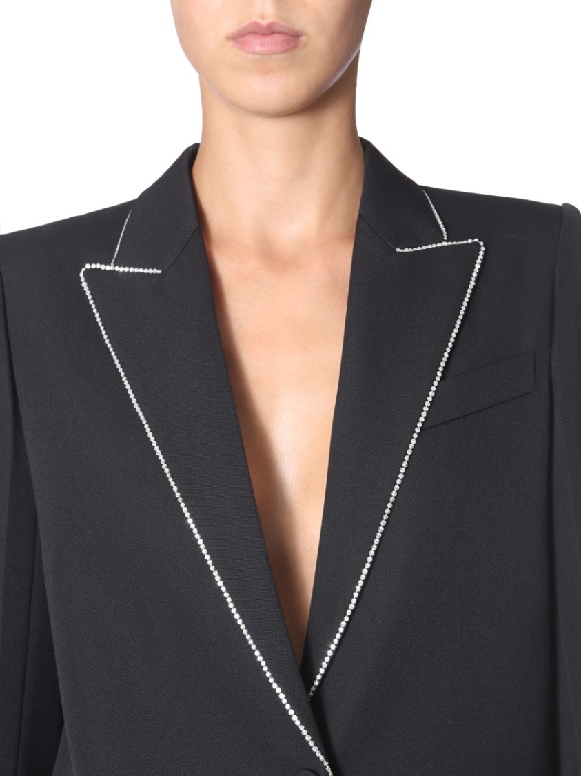 Givenchy Tailored Wool Blazer With Strass Detail Zwart