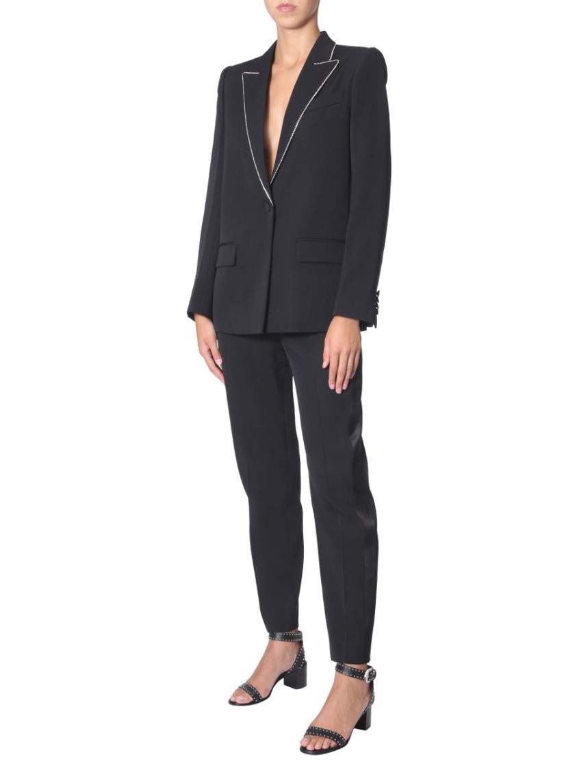 Givenchy Tailored Wool Blazer With Strass Detail Zwart