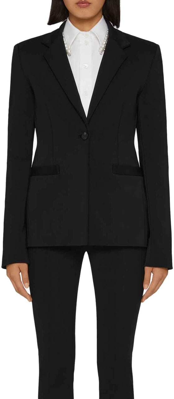 Givenchy GIVENCHY Black Slim Fit Tailored Jacket Zwart