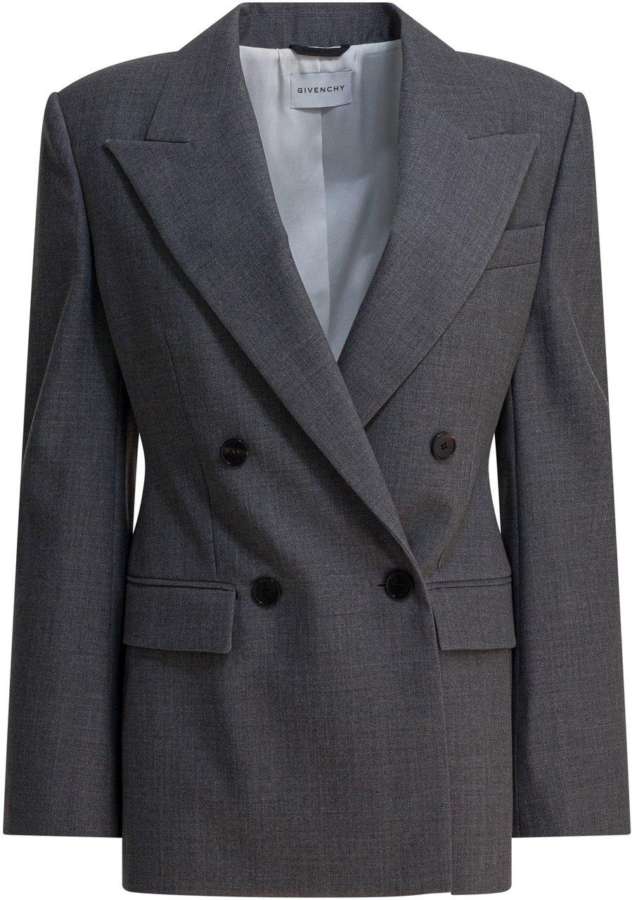 Givenchy Double-breasted wool blazer Grijs