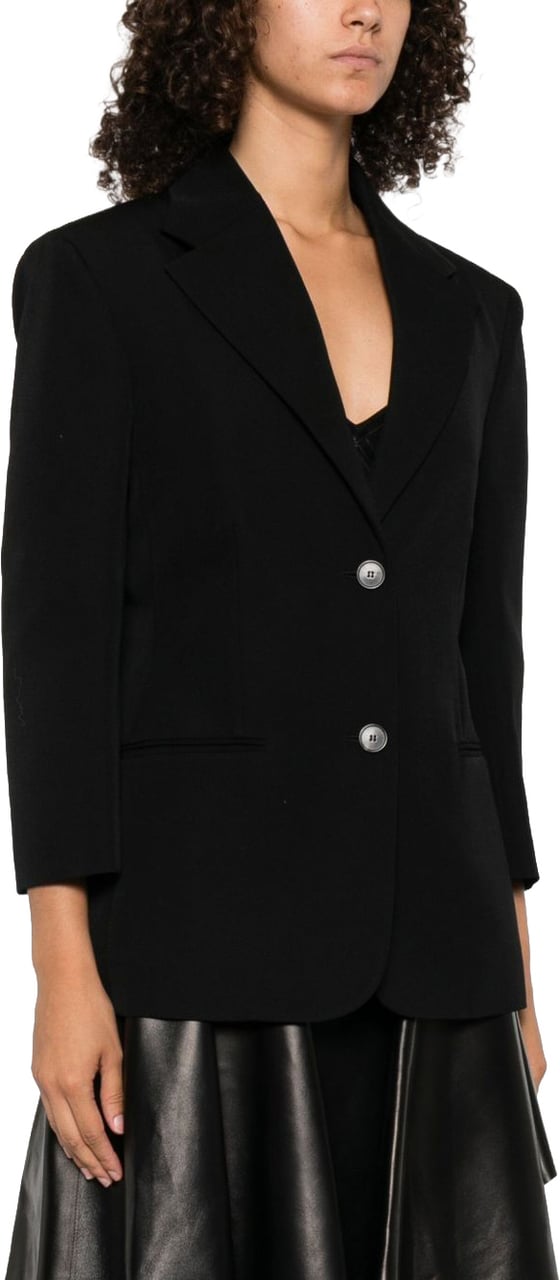 Givenchy Notched Lapel Black Jacket Zwart